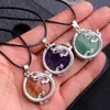Natural Stone Dragon Shape Amethyst Opal Rose Quartz Pendant Tiger Eye lapis Animal Charms for Jewelry Making Necklaces