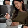 Humidifiers Mini Spaceman Humidifier Usb Air Diffuser Desktop Aromatherapy Mist Maker Fogger 300Ml Purifier With Lamp Light For Home O Dh3Yf