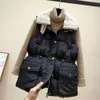 Gilet in cotone sciolto stile coreano primaverile da donna di medie dimensioni in pelo di agnello a pezzi