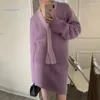 Robes de travail 2023 Socialite à la mode de haute qualité décontracté tricoté pull jupe deux pièces hanche vêtements pour femmes