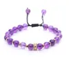 Bracelet de perles en pierre ronde, pierres précieuses, cristal, réglable, Chakra, cadeaux pour femmes et filles, bijoux