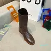 Outono botas de tubo médio ocidental bota de cowboy mulheres dedo do pé redondo botas de couro de grão de crocodilo moda sapatos casuais de alta qualidade