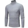 Homens camisetas Moda Casual Slim Fit Básico Turtleneck Gola Alta Pulôver Masculino Outono Primavera Fino Tops Básico Bottoming T-shirt 230912