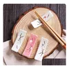 Chopsticks Japanese Style Ceramic Snowflake Design Holder Home Kitchen Chopstick Rest Stand Care Gadget Tools Drop Delivery Garden D OTNPG