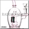 1PC Shisha Pilz Glas Bong mehrfarbiger diffuser Perkolator für trockenes Kräuterrauchen Dab Rig Wasserpfeifen Bongs