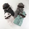 Weste Babykleidung Jungen Mädchen Feste Kapuzenweste Mantel 1 bis 6 Jahre Kinder Herbst Winter Kinder Warme Jacken Westen Weihnachtskostüm 230912