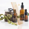 Druppelflesjes met Schaal 5 ml-100 ml Reagens Oogdruppel Amber Glas Aromatherapie Vloeibare Pipetfles Reizen hervulbare Flessen