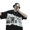 Męskie koszulki T-shirty Letnie codzienne krótkie zręczne anime drukowane tshirts graficzny harajuku odzież ponadwymiarowe luźne topy streetwear