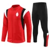 2023 2024 Pulisic Tracksuit AC Milansサッカージャージキット23 24 Giroud Theo Rafa Leao Football Jacket Training Suit TrackSuits Men Kids Kit Jogging Set Uniforms