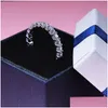 Rings Best Quality 4A Entire M/4Mm Cz Ring Band In Real Solid 925 Sterling Sier Classial Jewelry 5Pcs/Lot Drop Delivery Dhgarden Dhtfg