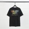 Galleries Dept Harajuku 23SS Spring Vintage Gradient tvättade bokstäver Tryckt logotyp T -skjorta Löst överdimensionerad Hip Hop Unisex Kort ärm Tees 02