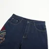 Men's Shorts Summer Loose Wide Leg Fashion Embroidered Hip Hop Denim Oversize Baggy Washed Jeans Plus Size 44 46