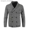 Men's Sweaters 2019 New Men's Knitted Cardigan Men Fashion Autumn Winter Warm Sweater Casual Double-breasted Cardigans Sweaters Knitwears L23