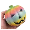 Zabawa dekompresyjna 10cm Hallowmas Squishy Rainbow Pumpkin Powolne odbijanie zabawek Squishies Ręka Ściśnięta dzieci Halloween Prezenty D OT4U0