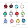 Charms New Trendy 8.6Mm Round 12 Colors Crystal Birthstone Sier Charms Wholesale No Chain Drop Delivery Dh0El
