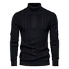 Men's Sweaters Male Casual Daily Multicolor Men Turtlenecks Knitwear Pullovers Solid Color Long Sleeved Striped Sweater S XXL 230912