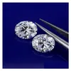 Loose Diamonds High Grade Moissanite Gemstone Very Excellent Brilliant Cut Oval 3X2Mm Great Fire E-F Color Synthetic Diamond Dhgarden Dhstc