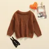 Pullover 0-9m Autumn Baby Boys Girls Clothes Baby Sweater Toddler Knit Tröja född Knitwear Långärmad bomull Baby Baby Pullover Tops 230912