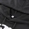 女性のパーカー秋の冬ゴシックハラジュクブラックスカルボーンプリントクールガールパンクルーズロングスリーブファッションスウェットシャツ