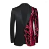 Trajes para hombres Blazer de alta calidad Hombres Elegante Moda Casual Lentejuelas Banquete Danza Boda Padrinos de boda Traje de fiesta Chaqueta Traje delgado