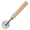 Outils de pâtisserie, roue de coupe de pâtisserie cannelée, manche en bois, pince à raviolis, fabricant de timbres pour la maison et la cuisine, cuisson SN4216