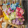 Dekorative Blumen Kränze 28 Köpfe 7 Zweig DIY Blume Niedliche Seidengänseblümchen Künstliche Ein Blumenstrauß Home Tischdekorationen Q230825 Drop Del Dhg5O