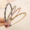 High Grade Crystal Rhinestone Wrapped Headbands Fashion Hair Accessories For Women Trend Fine Edge Hairband Hair Band Hoop Girl