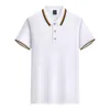 Herenpolo's Poloshirt Zomer Werkuniform T-shirts met korte mouwen Streep Reverskraag Tee Tops Kleding