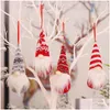 Christmas Decorations Merry Swedish Santa Faceless Gnome Plush Doll Ornaments Handmade Elf Toy Holiday Home Party Decor Gift Drop De Otjjy