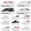 Scarpe firmate per bambini Sneakers per bambini Ragazze Cinturino bianco Suola in gomma Morbida pelle di vitello Stringata Scarpa con cinturino singolo rosso nero