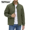 Jaquetas masculinas TACVASEN À Prova D 'Água Forro de Lã Windbreaker Mens Inverno Jaquetas de Trabalho Zipper Bolso Casual Casacos Full Zip Durável Outwear Tops 230912