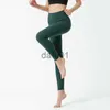 Pantalon actif Femmes Pantalons de yoga Designerhighrise Taille élastique Tenue façonnant Automne Eté Stretch Abdomen Tightfitting Sports Pêche Nude Fesse Dames Fiess Yog