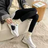 Women Socks Cashmere Wool Winter Thicken Casual Japanese Fashion Soild Color Long Sock Girl Thermal Sports Warm Crew