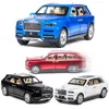 Diecast modelo 1 24 rolls royce cullinan carro liga de metal fundição brinquedo infantil presente colecionáveis 230912