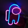 LED -remsor LED Neon Sign Light SMD2835 inomhus natt astronaut modell Xmas Party bröllopsdekorationer bordslampor5220842 hkd230912