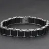 Bracelet mode blanc/noir bracelet en céramique bracelet pour hommes femmes 12mm largeur bracelet à breloques en acier inoxydable 230911
