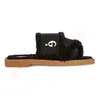 Linen Chleo Woody Flat Mules designer woman Fluffy Slippers Fur Woodys Wedges Espadrilles Slides famous Women Slip-on Fuzzy furry Mule tote Sliders Chloa Sandals