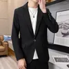 Men's Suits Fashion Korean Version Of Leisure Business Gentleman Solid Color Slim Italian Style Wedding Host Blaze