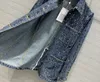 Chan nieuwe denim jas dames 2023 designer jas dames designer mode pailletten jas denim CCCC lange stijl cowboy jas vrije tijd damesjas kerstcadeau