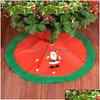Christmas Decorations Home Ornaments Floor Er 90Cm Trees Skirts Decor Apron Santa Claus Round Tree Skirt Holiday Party Supplies Drop D Dhgeq