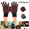 Oven Mitts Barbecue Gloves Heat-Resistant 300 Degree Fireproof And Anti Foing Cooking Microwave Z230810 Drop Delivery Home Garden Kitc Dhv9L