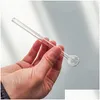 4.7インチ透明なガラスパイプオイルネイル燃焼ジャンボパイプ120mm Pyrexバーナー濃縮厚さ12cm厚い透明な喫煙チューブf