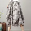Skirts Ethnic Style Loose Half Body Lantern Skirt Casual Cotton And Literature Large Long 2023