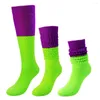 Chaussettes mi-longues pour hommes et femmes, 8 paires, automne hiver, japonaises, empilées, amples, couleur contrastée