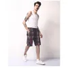 Shorts pour hommes Summer Cotton Plaid Casual Hommes Haute Qualité Cargo Beach Mâle Plus Taille 29-38