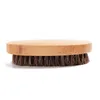 Party Favor Customized Logo Bamboo Beard Brush Boar Bristle Oval Facial For Men Grooming Amazon Drop Delivery Home Garden Festive Su Otagk