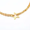 Fußkettchen Mode Gold Einstellbare Fußkettchen Frauen Sommer Schmuck Doppel Ketten Star Charms Edelstahl Fisch Strand Zubehör