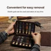 Watch Boxes Retro Leather Strap Organizer Box 12 Slots Men Watchbands Travel Storage Bag Band Case For Apple Bracelets