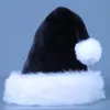 Decoraciones para fiestas navideñas Navidad Adulto Tamaño para niños Sombreros rojos, azules, verdes y negros Sombreros de decoración navideña Gorra navideña de Ocean-shipping P81