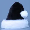 Decoraciones para fiestas navideñas Navidad Adulto Tamaño para niños Sombreros rojos, azules, verdes y negros Sombreros de decoración navideña Gorra navideña de Ocean-shipping P81